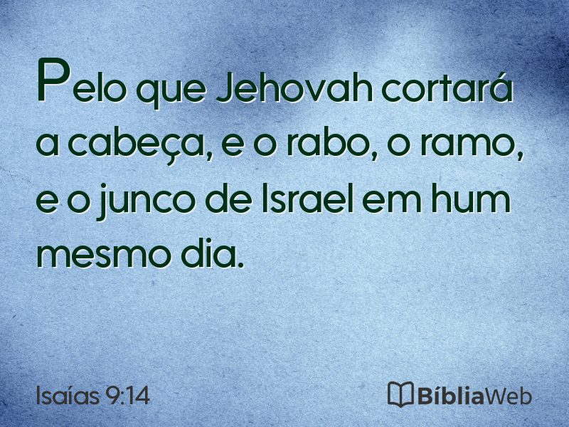 Isaías 9:14 em imagem para compartilhar