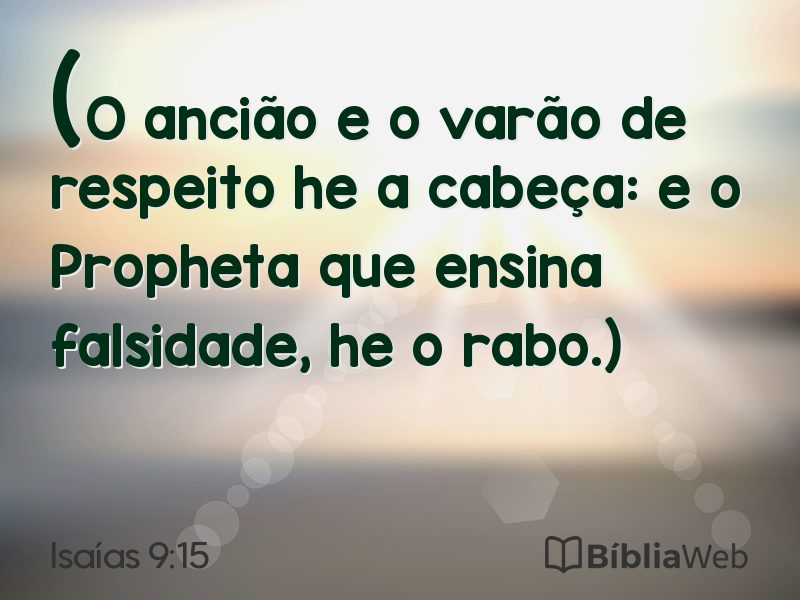 Isaías 9:15 em imagem para compartilhar