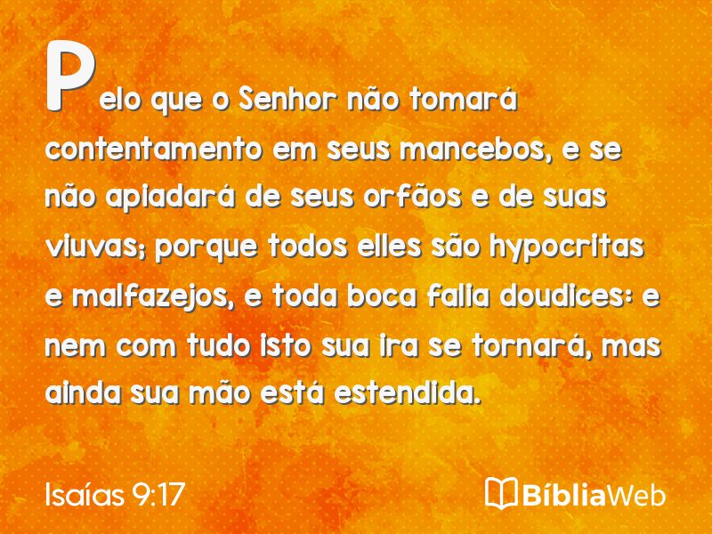 Isaías 9:17 em imagem para compartilhar