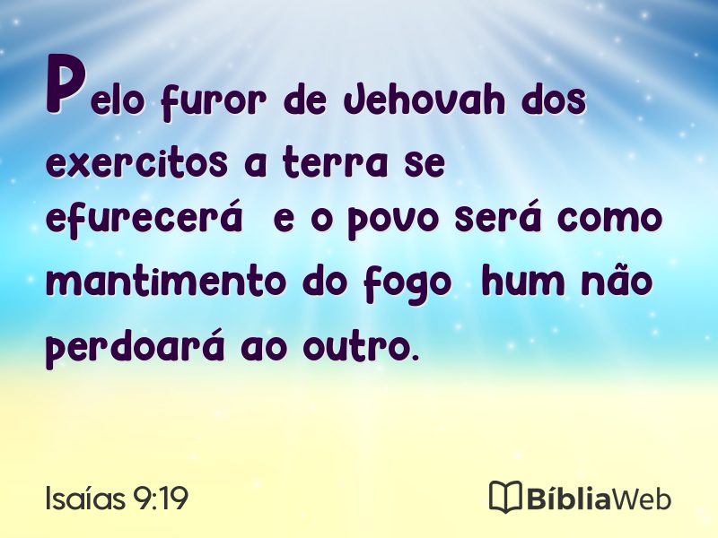 Isaías 9:19 em imagem para compartilhar