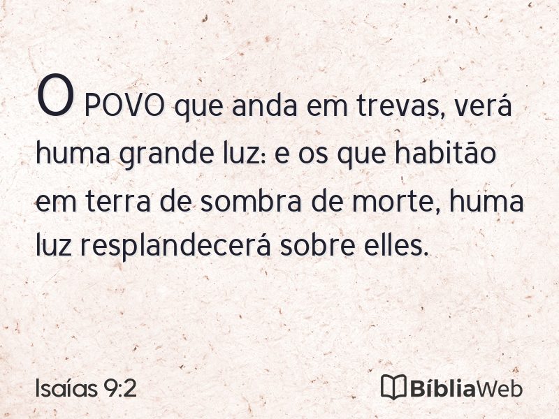 Isaías 9:2 em imagem para compartilhar