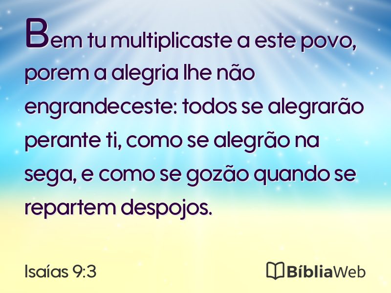 Isaías 9:3 em imagem para compartilhar