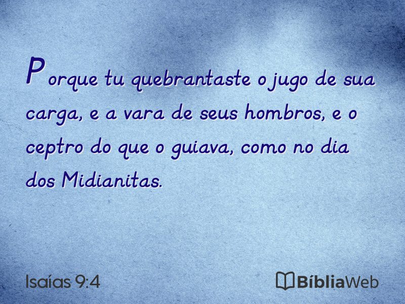 Isaías 9:4 em imagem para compartilhar