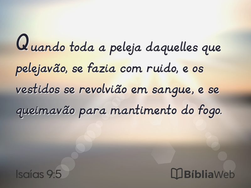 Isaías 9:5 em imagem para compartilhar