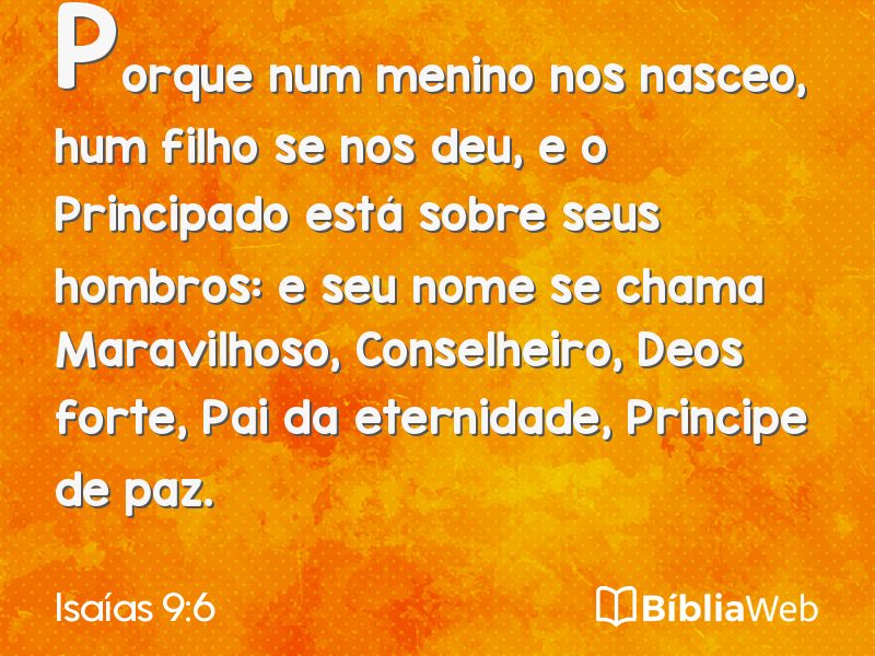 Isaías 9:6 em imagem para compartilhar