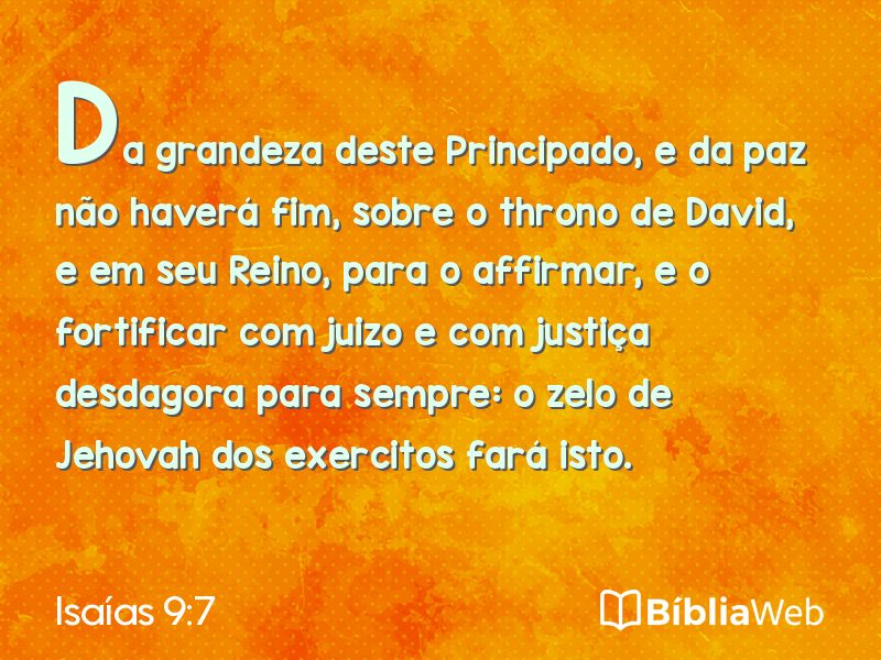 Isaías 9:7 em imagem para compartilhar