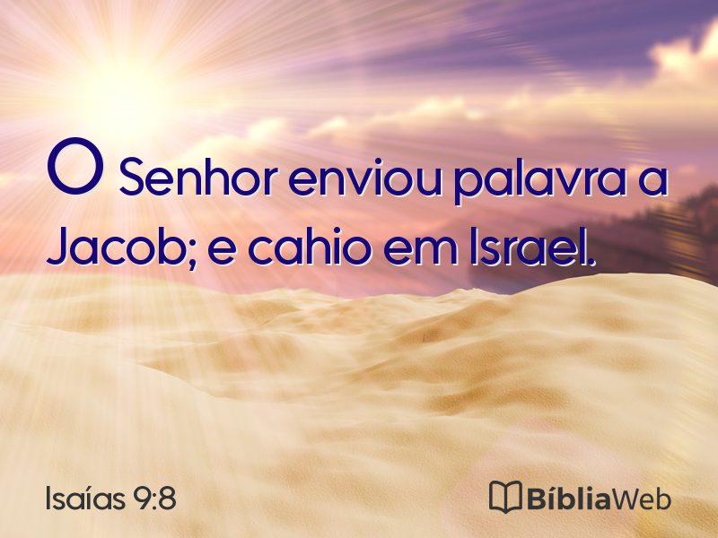 Isaías 9:8 em imagem para compartilhar