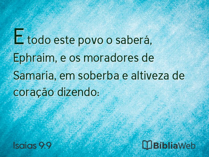 Isaías 9:9 em imagem para compartilhar