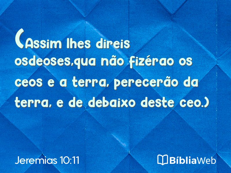 Jeremias 10:11 em imagem para compartilhar