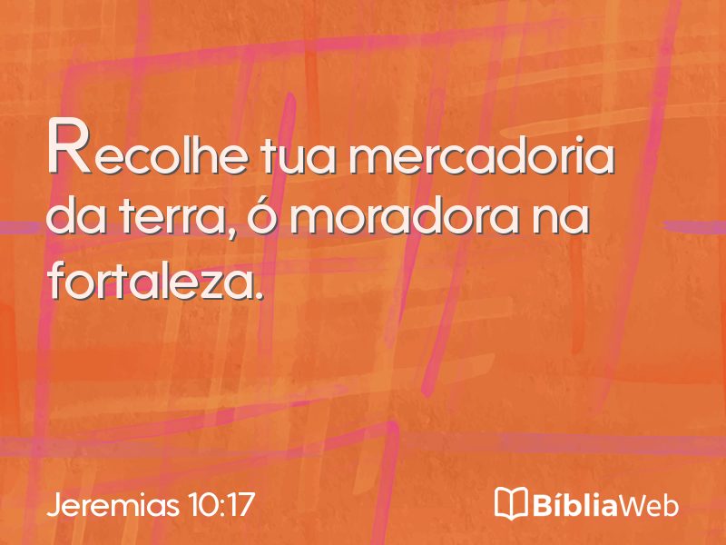Jeremias 10:17 em imagem para compartilhar