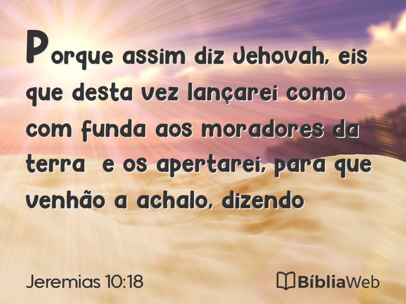 Jeremias 10:18 em imagem para compartilhar