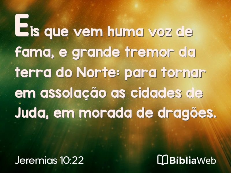 Jeremias 10:22 em imagem para compartilhar