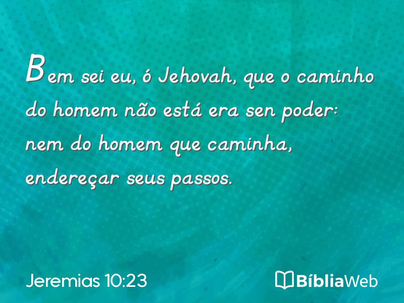 Jeremias 10:23 em imagem para compartilhar