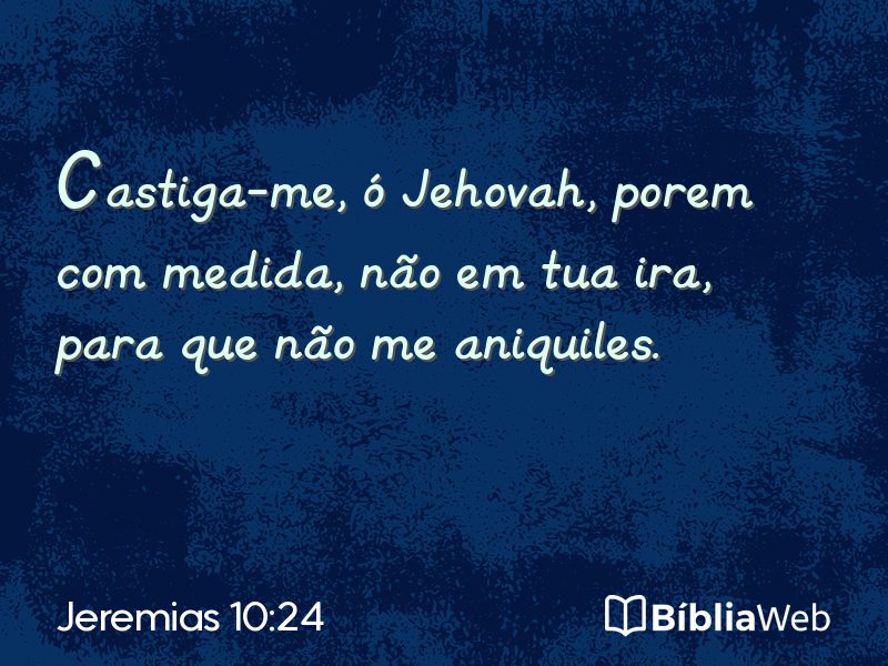 Jeremias 10:24 em imagem para compartilhar