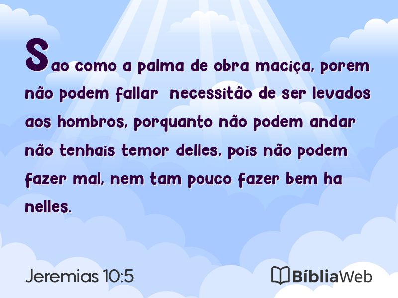 Jeremias 10:5 em imagem para compartilhar