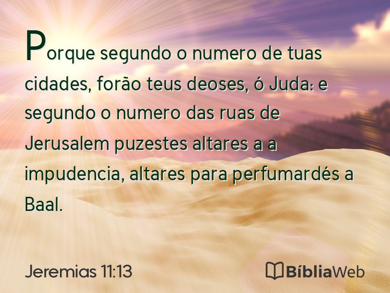 Jeremias 11:13 em imagem para compartilhar