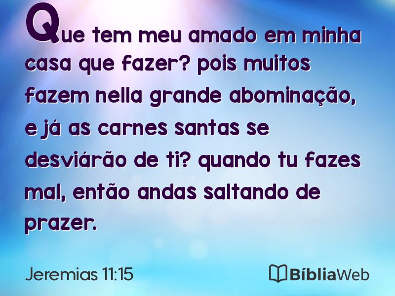 Jeremias 11:15 em imagem para compartilhar