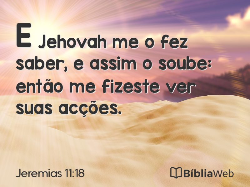 Jeremias 11:18 em imagem para compartilhar
