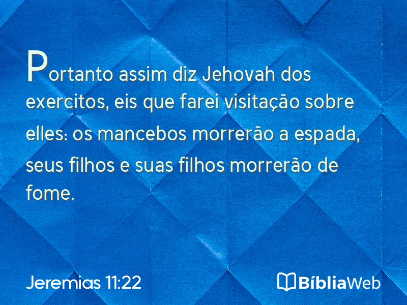 Jeremias 11:22 em imagem para compartilhar