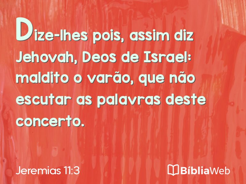 Jeremias 11:3 em imagem para compartilhar