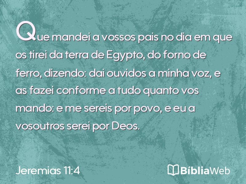 Jeremias 11:4 em imagem para compartilhar