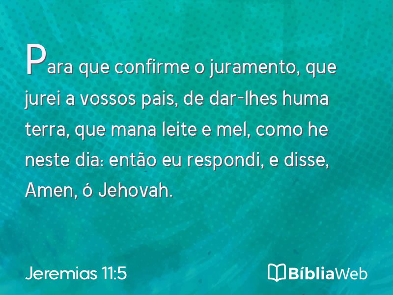 Jeremias 11:5 em imagem para compartilhar