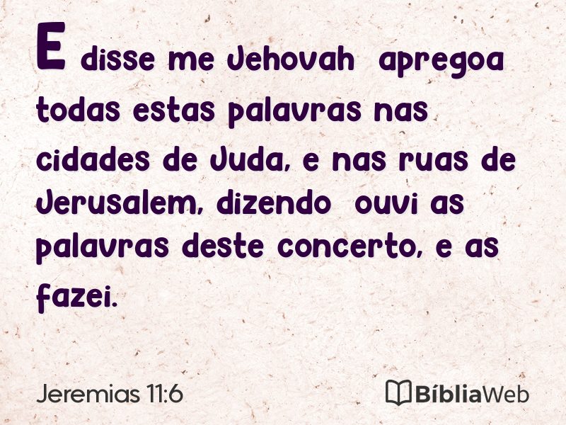 Jeremias 11:6 em imagem para compartilhar