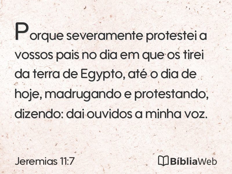 Jeremias 11:7 em imagem para compartilhar
