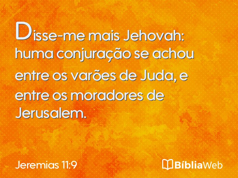 Jeremias 11:9 em imagem para compartilhar