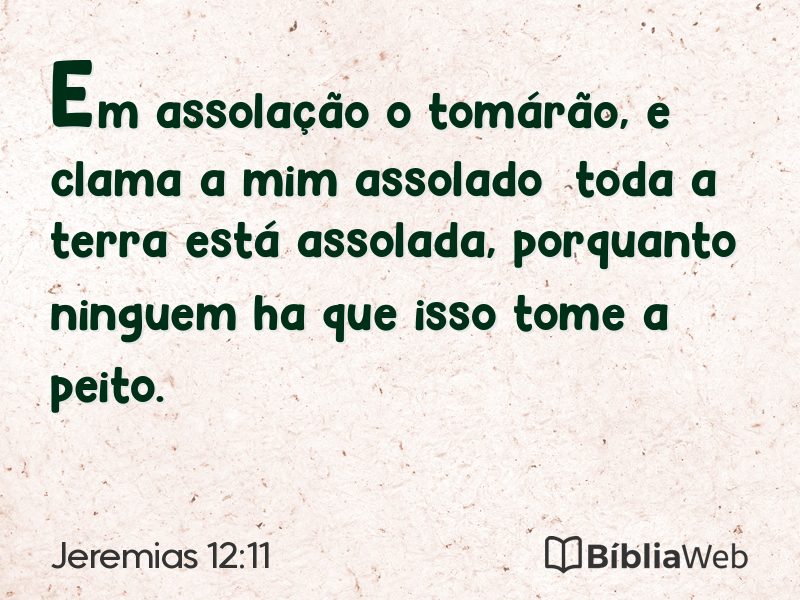 Jeremias 12:11 em imagem para compartilhar