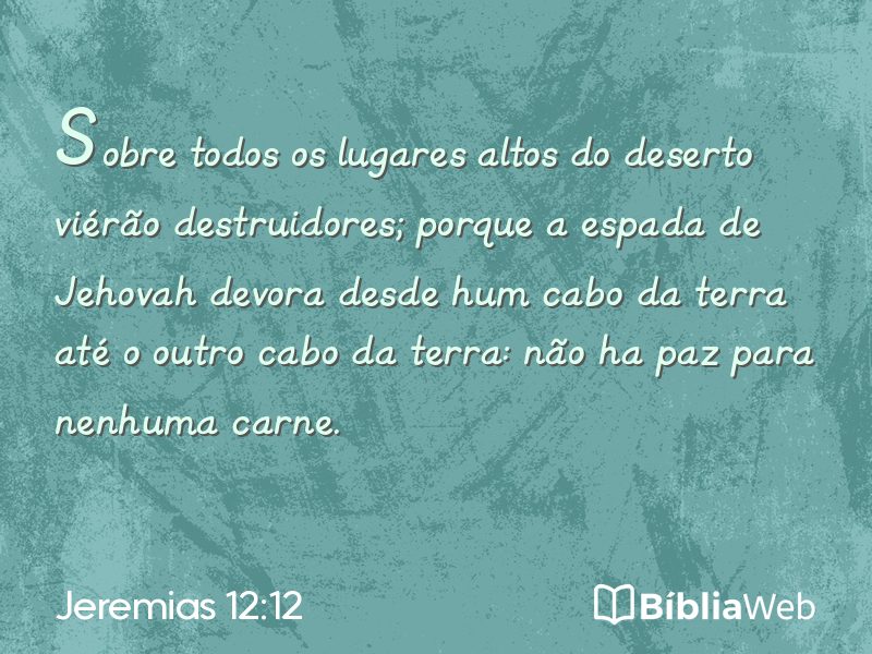 Jeremias 12:12 em imagem para compartilhar