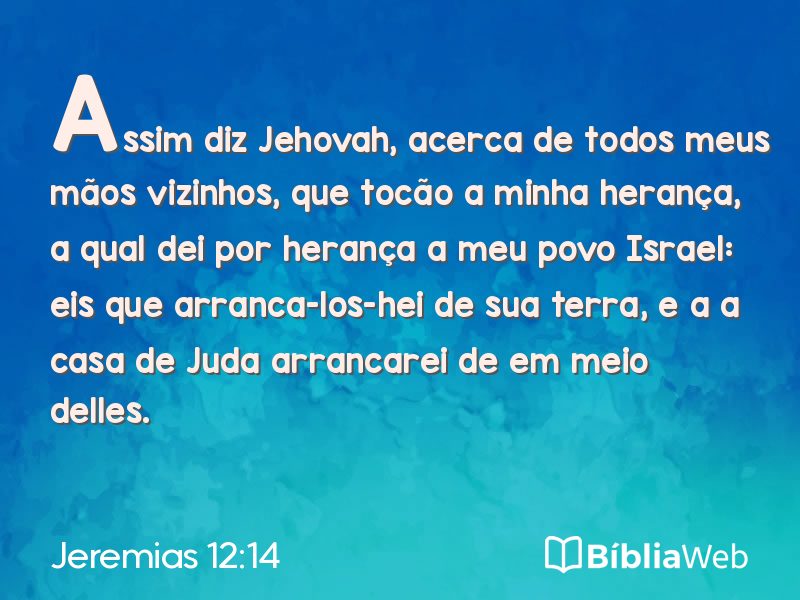 Jeremias 12:14 em imagem para compartilhar