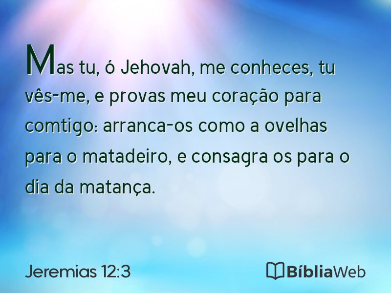 Jeremias 12:3 em imagem para compartilhar