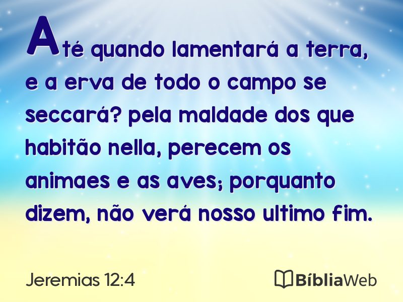 Jeremias 12:4 em imagem para compartilhar