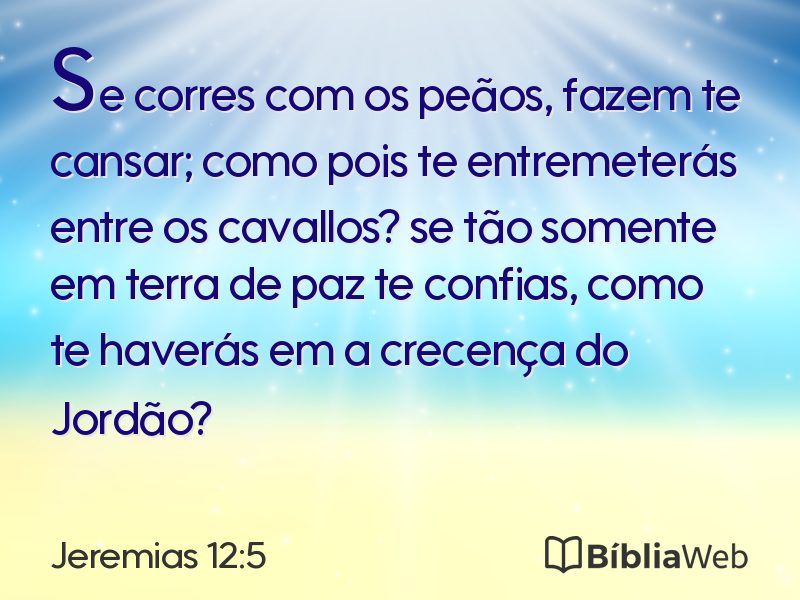 Jeremias 12:5 em imagem para compartilhar