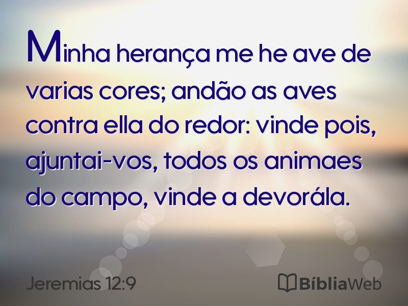 Jeremias 12:9 em imagem para compartilhar