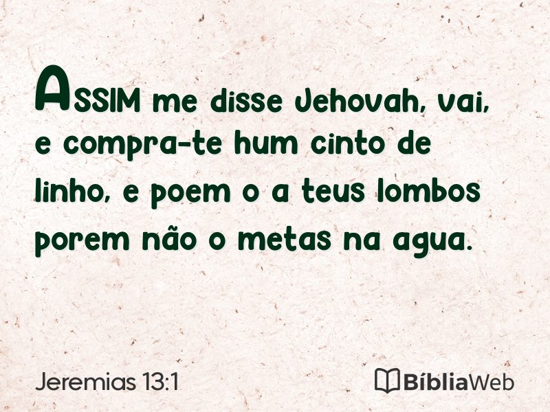 Jeremias 13:1 em imagem para compartilhar