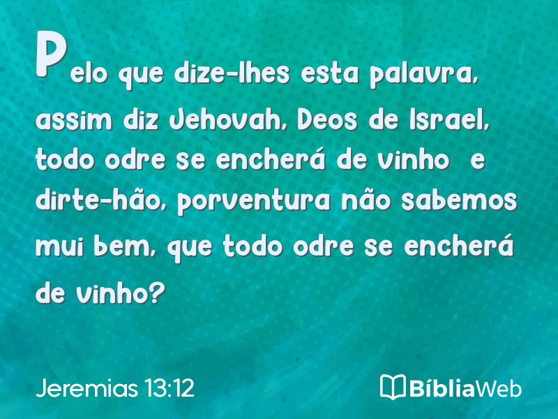 Jeremias 13:12 em imagem para compartilhar