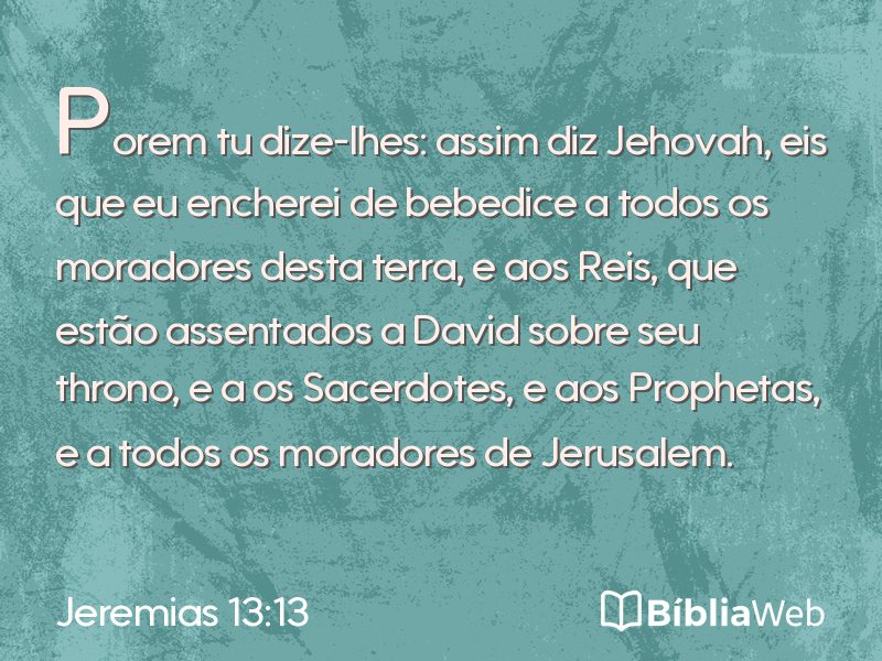 Jeremias 13:13 em imagem para compartilhar