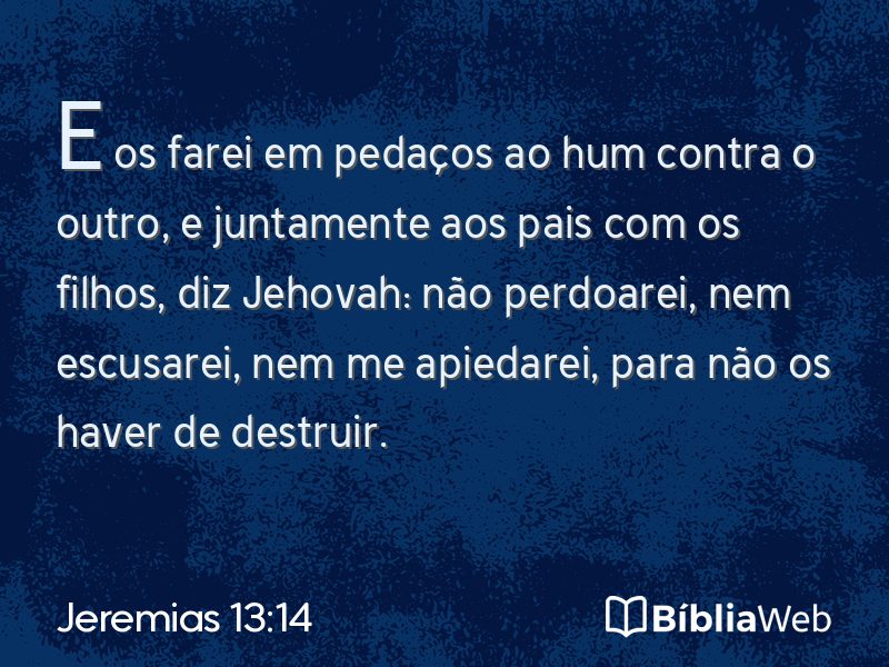 Jeremias 13:14 em imagem para compartilhar