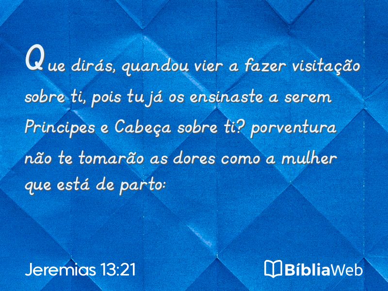 Jeremias 13:21 em imagem para compartilhar