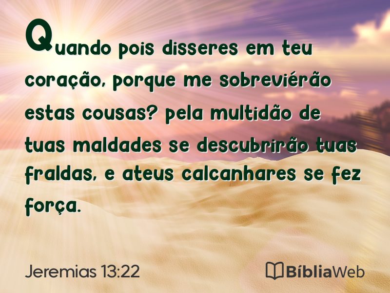 Jeremias 13:22 em imagem para compartilhar