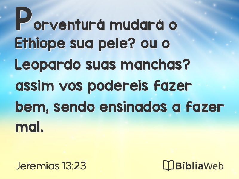 Jeremias 13:23 em imagem para compartilhar