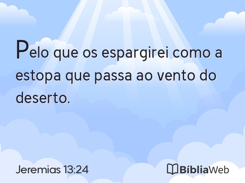 Jeremias 13:24 em imagem para compartilhar