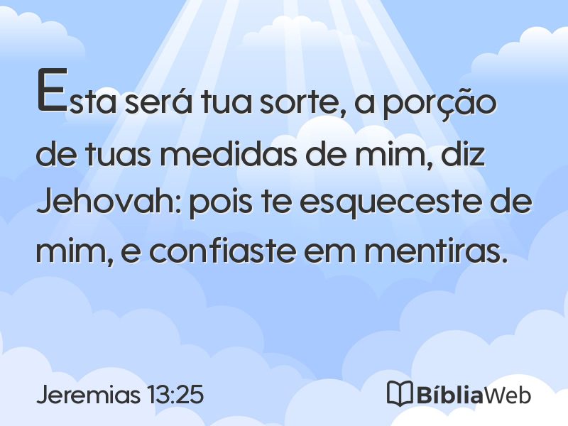 Jeremias 13:25 em imagem para compartilhar