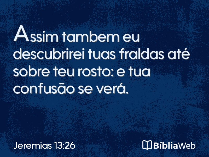 Jeremias 13:26 em imagem para compartilhar