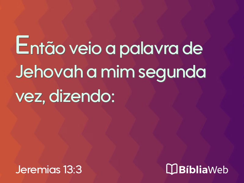 Jeremias 13:3 em imagem para compartilhar