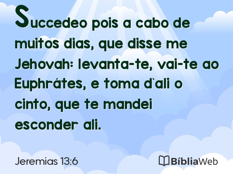 Jeremias 13:6 em imagem para compartilhar