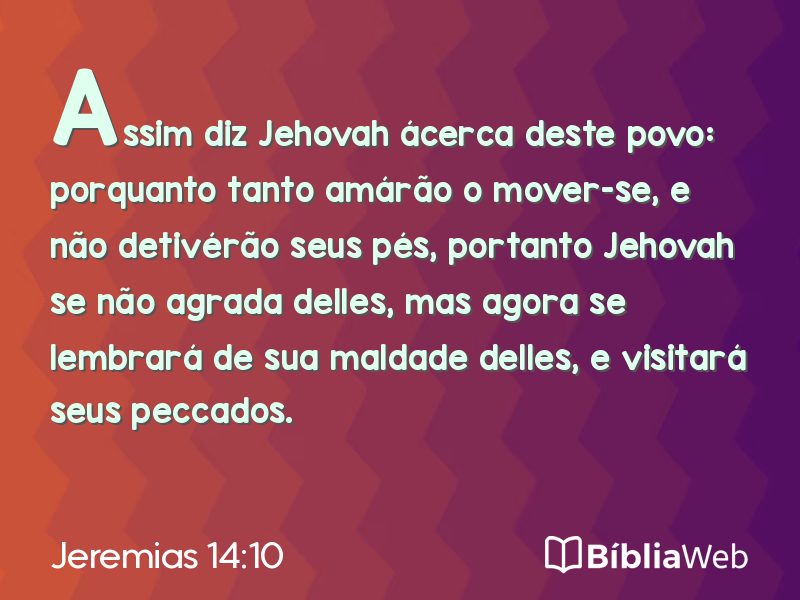 Jeremias 14:10 em imagem para compartilhar