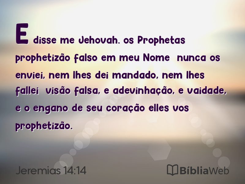 Jeremias 14:14 em imagem para compartilhar